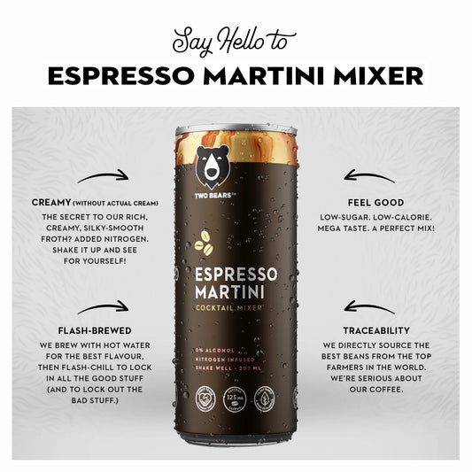 Two Bears Espresso Martini Cocktail Mixer 4pack