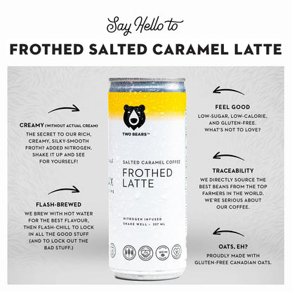 Two Bears Salted Caramel Frothed Oat Latte 207ml
