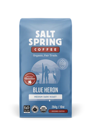 Salt Spring Island Coffee Grounds Blue Heron Dark Roast 284g