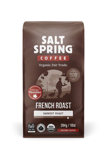 Salt Spring Island Coffee Grounds French Roast Darkest Roast 284g