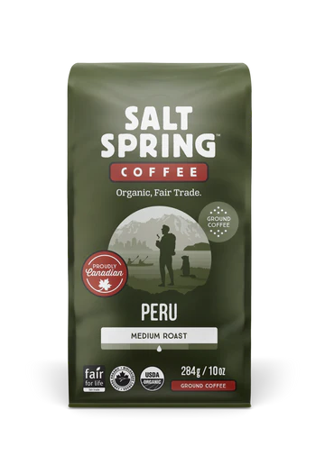 Salt Spring Island Coffee Grounds Peru Medium Roast 284g