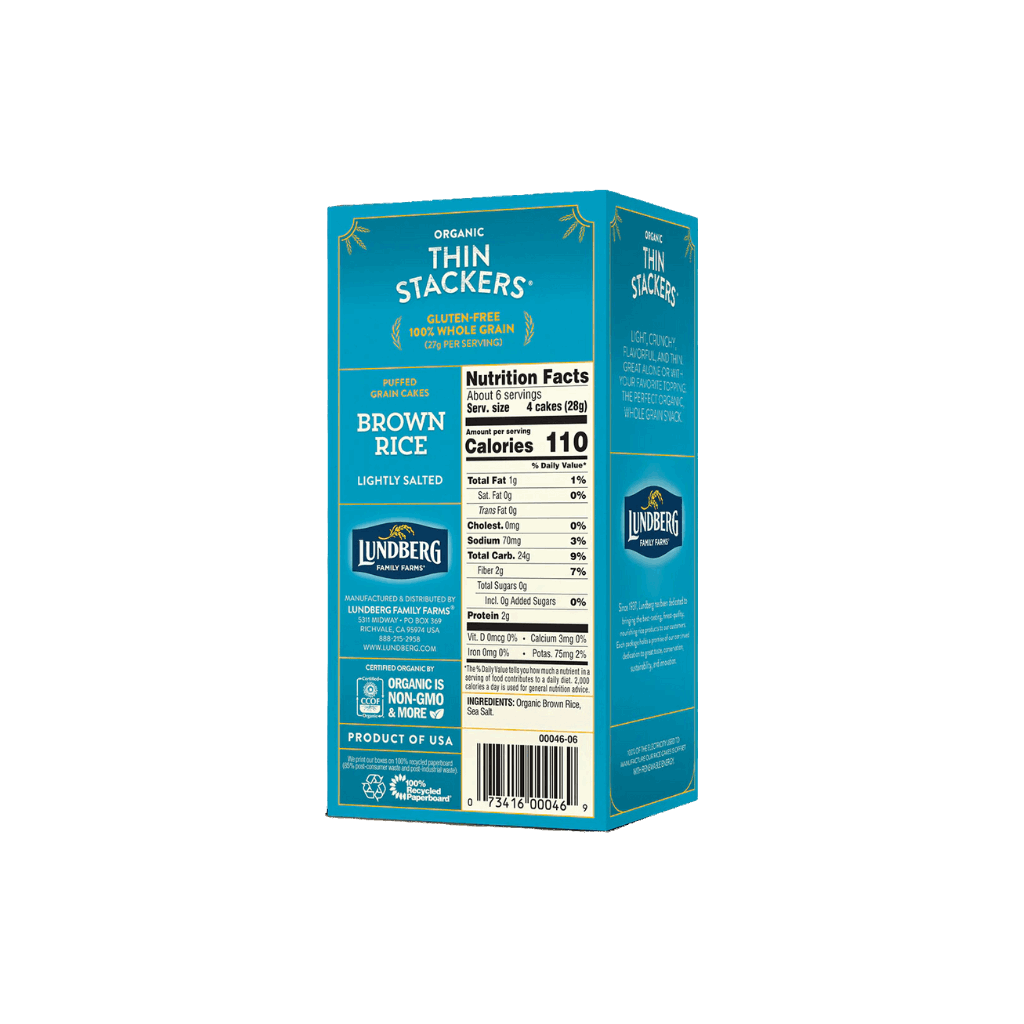 Lundberg Organic Thin Stackers Lightly Salted 167g
