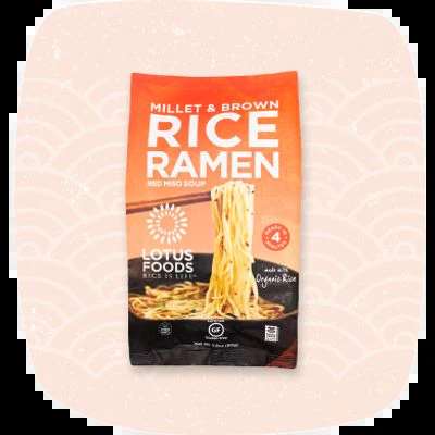 Lotus Foods Millet & Brown Rice Ramen Red Miso 80g