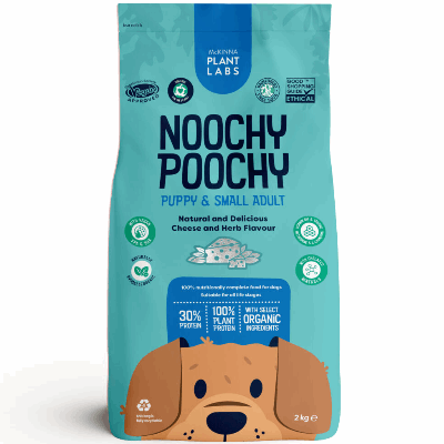 Noochy Poochy Puppy and Small Adult Vegan Dog Food 2 KG