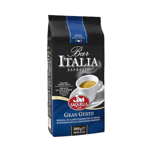 Saquella Bar Italia Gran Gusto Whole Bean Coffee 1kg