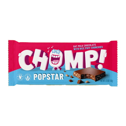 Chomp! Popstar Crispy Rice Vegan Milk Chocolate Bar