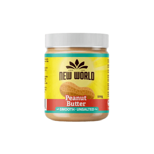 New World Organic - Peanut Butter Smooth Unsalted 500g