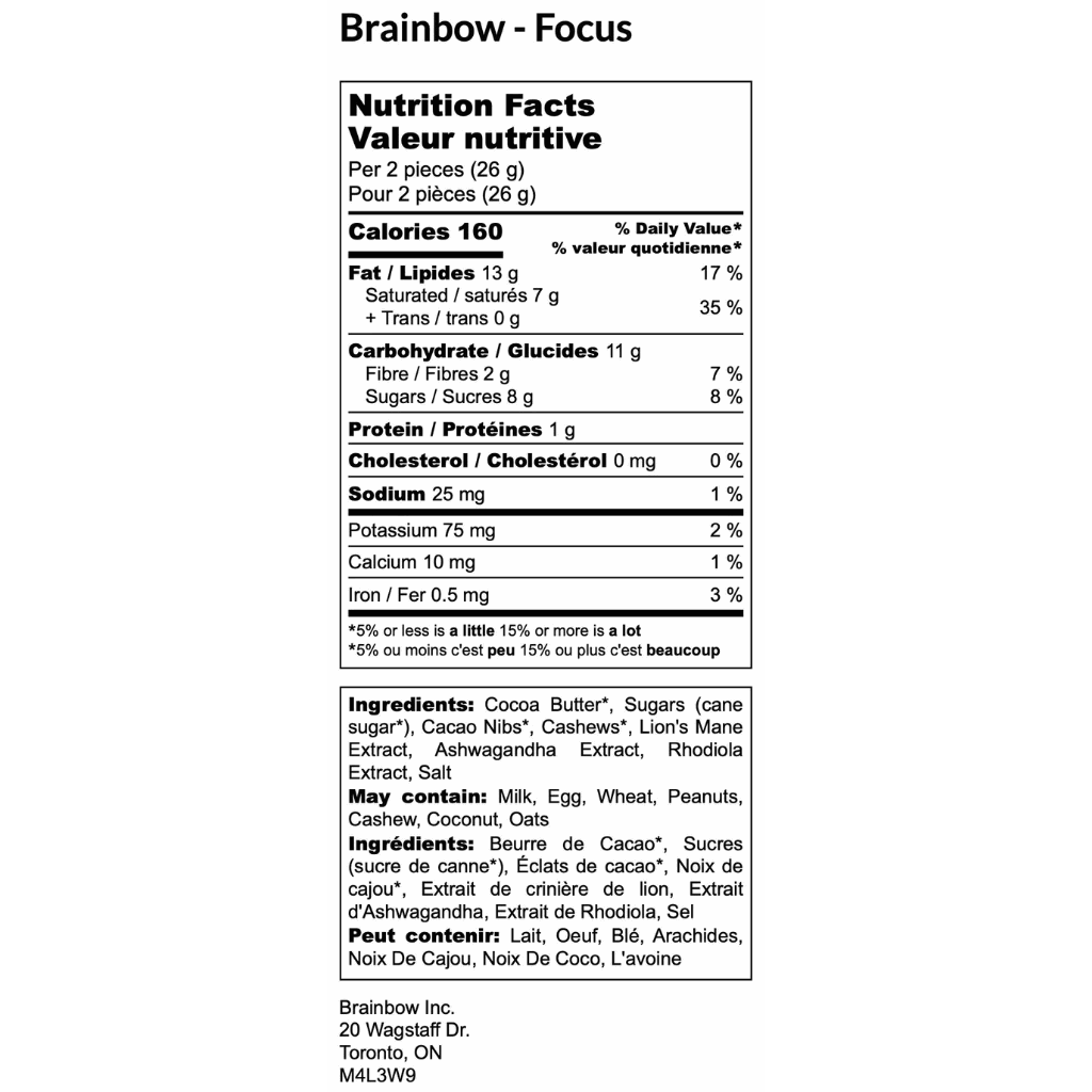 Brainbow Focus Chocolate Truffles 26g