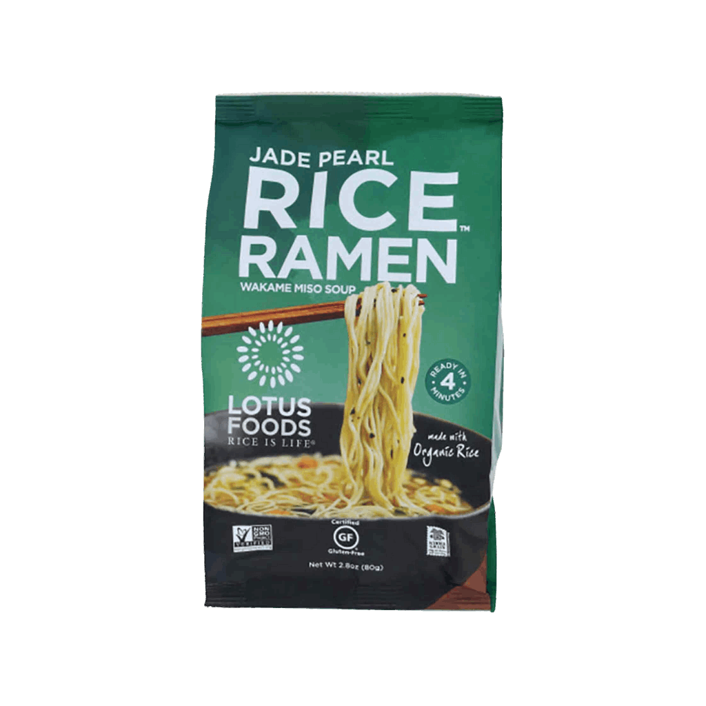Lotus Foods Jade Pearl Rice Ramen with Wakame Miso Soup 80g