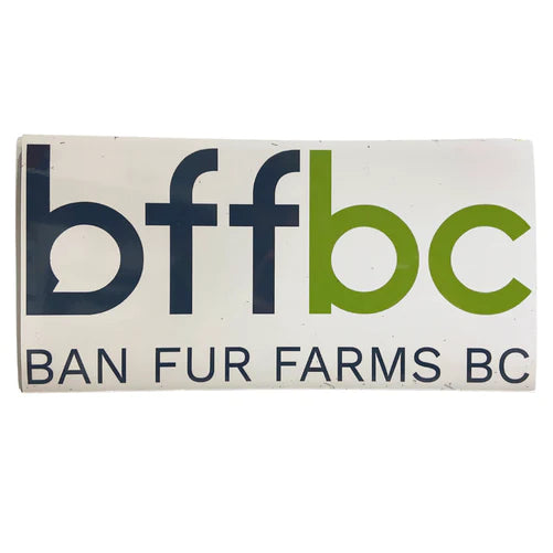 Ban Fur Farms BC BFFBC Logo Car Magnet