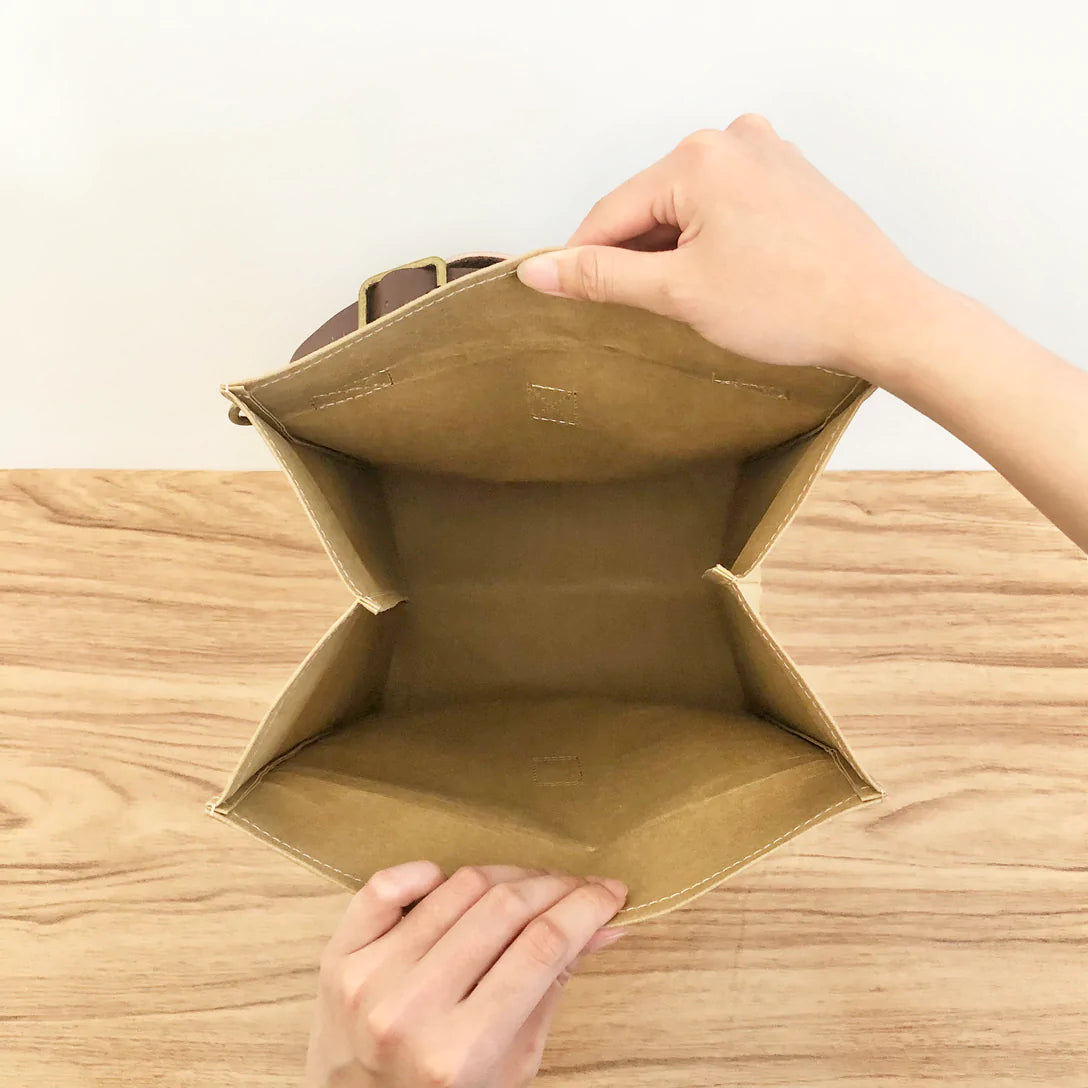 Paper Leather Lunch Bag