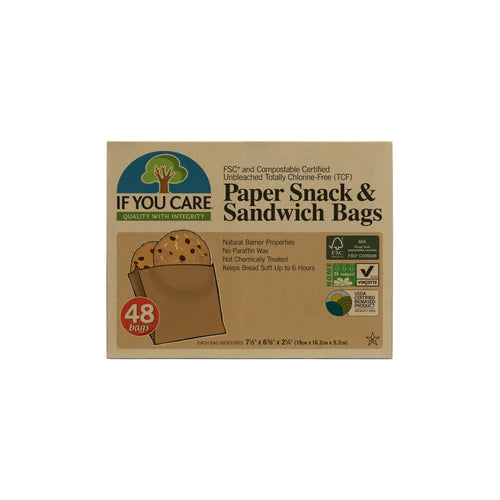 If You Care - Paper Snack & Sandwich Unbleached Bags