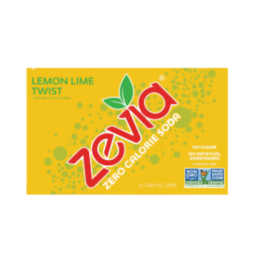 Zevia- Lemon Lime 6 pack PAST DATED