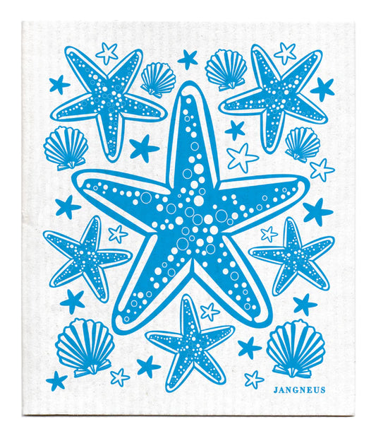 Swedish Dish Cloth Turquoise Starfish